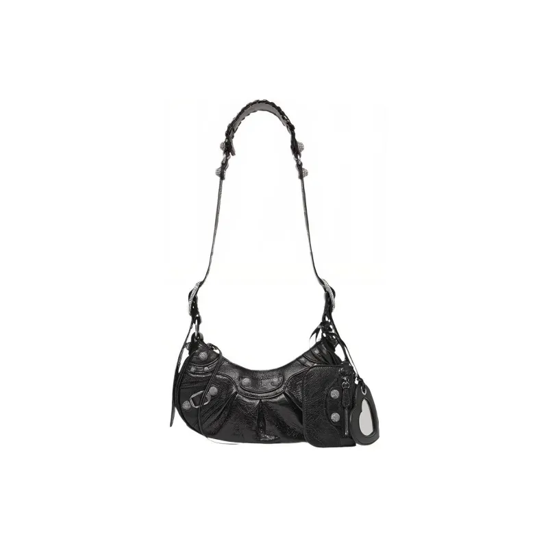 Balenciaga Le Cagole Shoulder Bag Xs Rhinestones Black-0