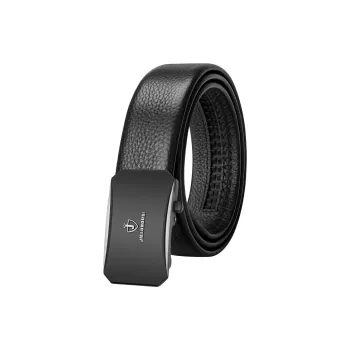 Jaylen Oos Top Grain Cow Leather Leather Belts Men Silver Buckle Black/Gold Buckle Black/Gold Tone Lock Coffee 3.5cm