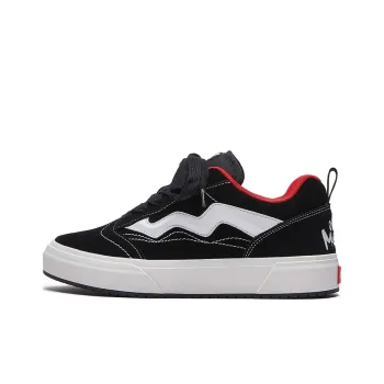 MASONONCE Anti Slip Wear Resistant Low Top Skateboard Shoes Unisex Black Red