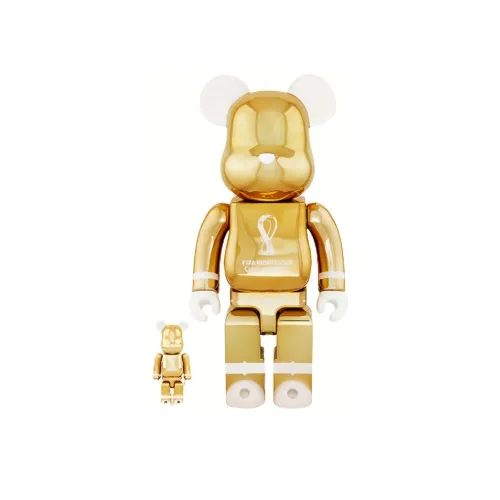 BE@RBRICK 400%100% 2022 Qatar World Cup Gold Trendy Figures 7cm/28cm