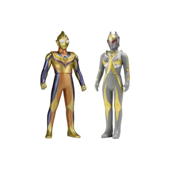 BANDAI Ultra Battle Soft Vinyl Collection Ultraman Characters Bandai, Sparkling Tiga Ultra Battle Cardima Scale Figures