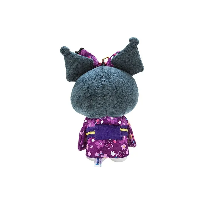 Sanrio Kuromi Cherry Blossom Kimono Collection Dolls Plush Pendant 15cm High-1