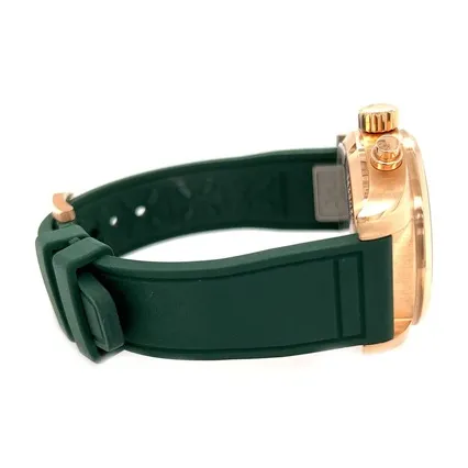 IWC PILOT Automatic Mechanical Movement Men's Watches Watch 41mm Green Dial 18K Red Gold Watch Case Rubber Strap-4