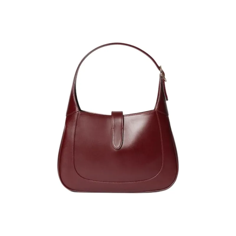 GUCCI Jackie 1961 Leather One Shoulder Handbags Small Size Women's Burgundy-5