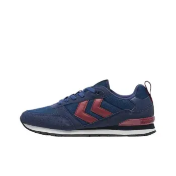 Hummel Anti-Slip And Wear-Resistant Support Mid-Top Moulded TPU Heel Stabilizer Running Shoes Men Blue