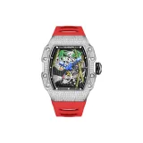 HBR926-White Case Red Strap