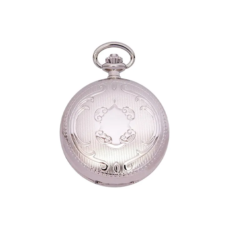 RAPPORT Mechanical Movement Manual Mechanical Movement Brass Pocket Watch 50mm Unisex Silver-2