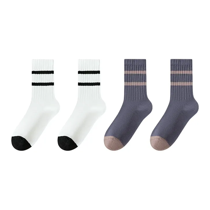 PLANDOO Mid Calf Socks Unisex 4 Pack-4