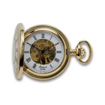 RAPPORT Manual Mechanical Movement Metal Pocket Watch 48mm Unisex Gold