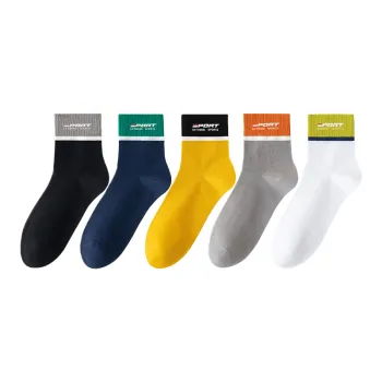 Lan Miao Mid Calf Socks Men 5 Pack