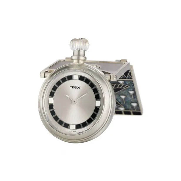 TISSOT Manual Mechanical Movement Brass Pocket Watches 34mm Men's Watches Silver T81.9.1003.4-1