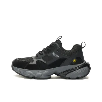 JEEP SPIRIT Anti Slip And Wear Resistant Breathable Low Top Chunky Sneakers Men Graphite Black