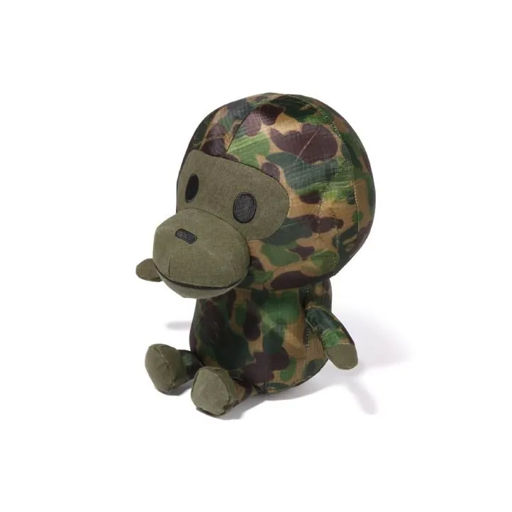 A BATHING APE Kids X Readymade Abc Camo Baby Milo Plush Doll M Army Green-1