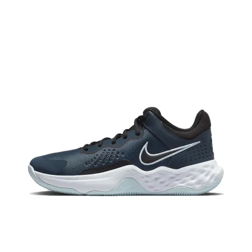 Nike Fly By Mid 3 Non slip Wear resistant Shock Absorption Low Top Basketball Shoes Men Blue