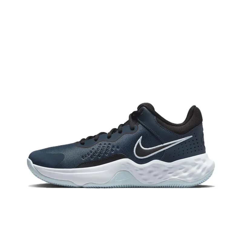 Nike Fly By Mid 3 Slip Resistant Abrasion Resistant Shock Absorbers Low Top Basketball Shoes Men Blue-0