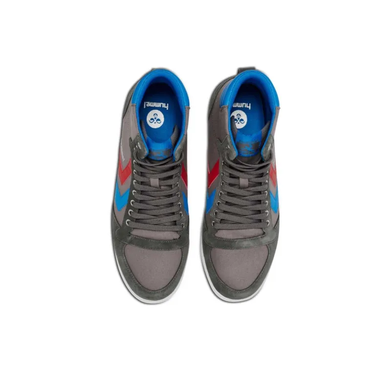 Hummel Slip Resistant High Top Skateboard Shoes Men Brown-3