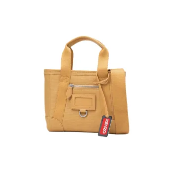 KENZO Cotton Canvas Tote Bag Shopping Bag Canvas Bag Handbag Shoulder Bag Crossbody Bag Mini Women's Camel