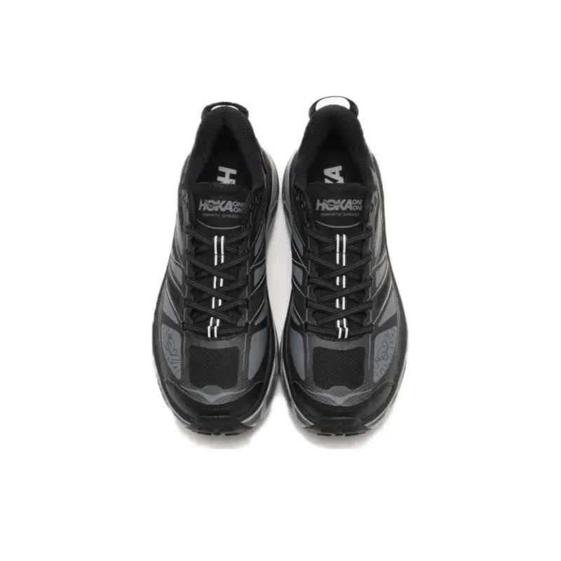 HOKA ONE ONE Mafate Speed 2 Anti Slip Wear Resistant Low Top Casual Running Shoes Men Black-2