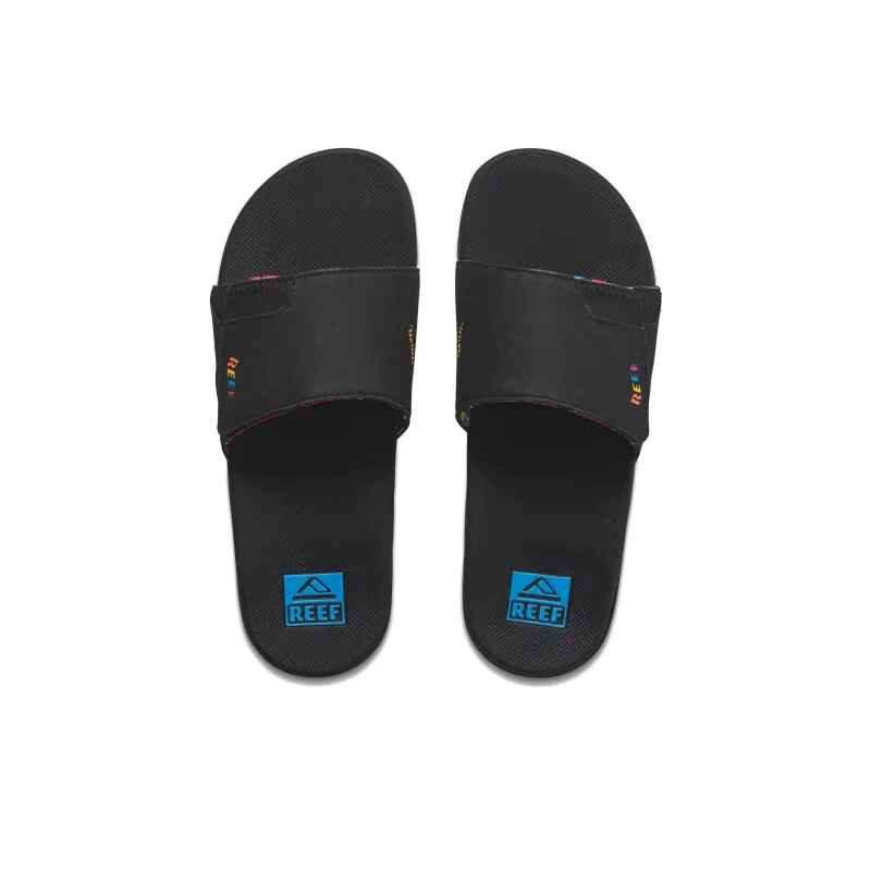 REEF Quick Dry Fanning Slide Slide Slippers Unisex Black-3