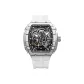 White Case White Dial White Rubber Strap