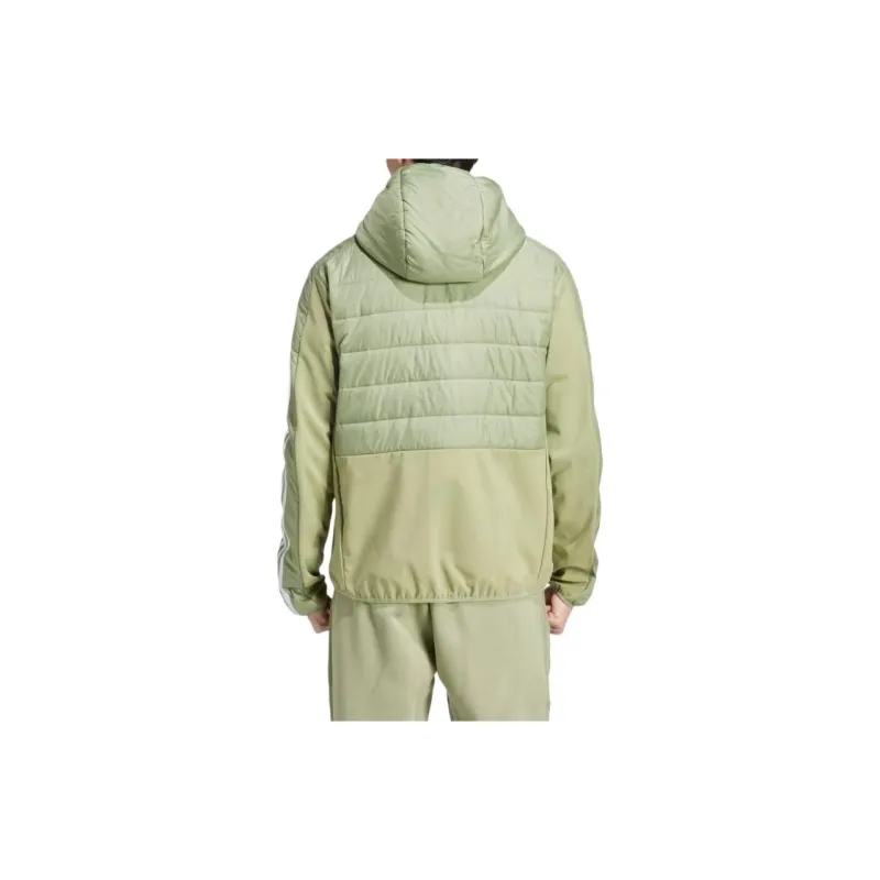 Adidas Free Shipping With AdiClub Essentials 3-Stripes Insulated Hooded Hybrid Jacket-1