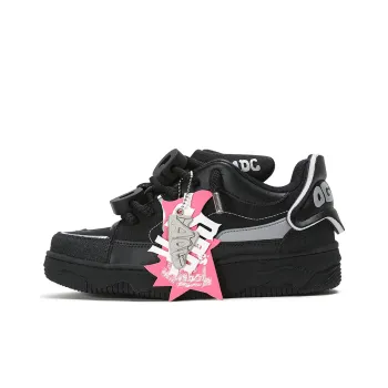 ADCDAVINCI Cool Running Snail Series Height Increasing Slip Resistant Skateboard Shoes Unisex Black Silver