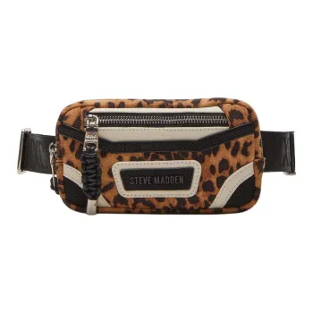 STEVE MADDEN Synthetic Material One Shoulder Crossbody Fanny Pack Women's Leopard