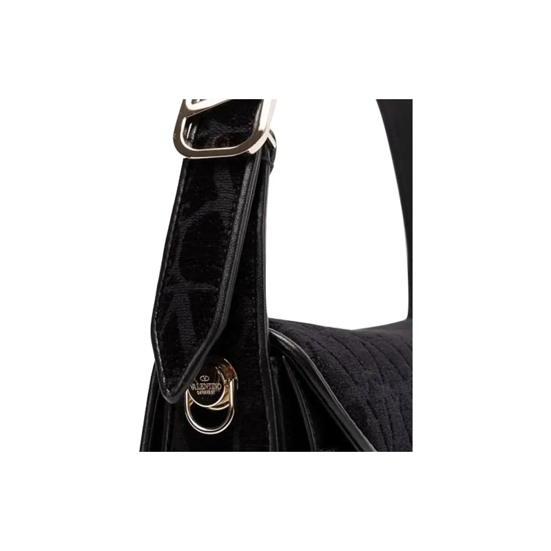 Valentino Le Grand Deuxième Logo Plaque Shoulder Bag-4