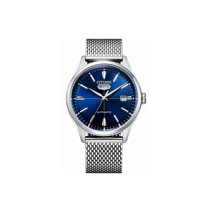 CITIZEN Automatic Mechanical Movement Stainless Steel Strap Watch 40.2mm Unisex Blue Dial NH8391 86L-0