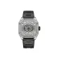 OBL-AK-White Case White Dial Black Strap