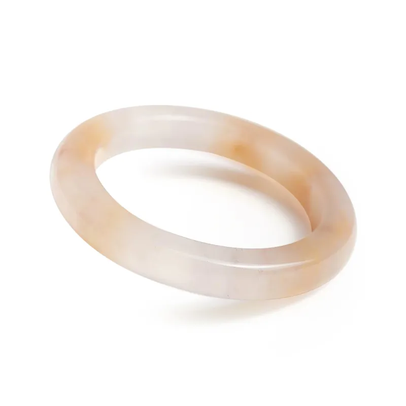 Artisan Lock Heart Jade Golden Silk Jade Bangles Women's-0