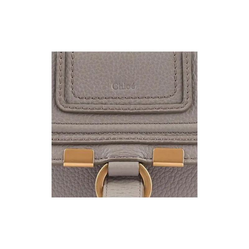 Chloe Marcie Cow Leather Wallet Regular Women's Cashmere Gray-4
