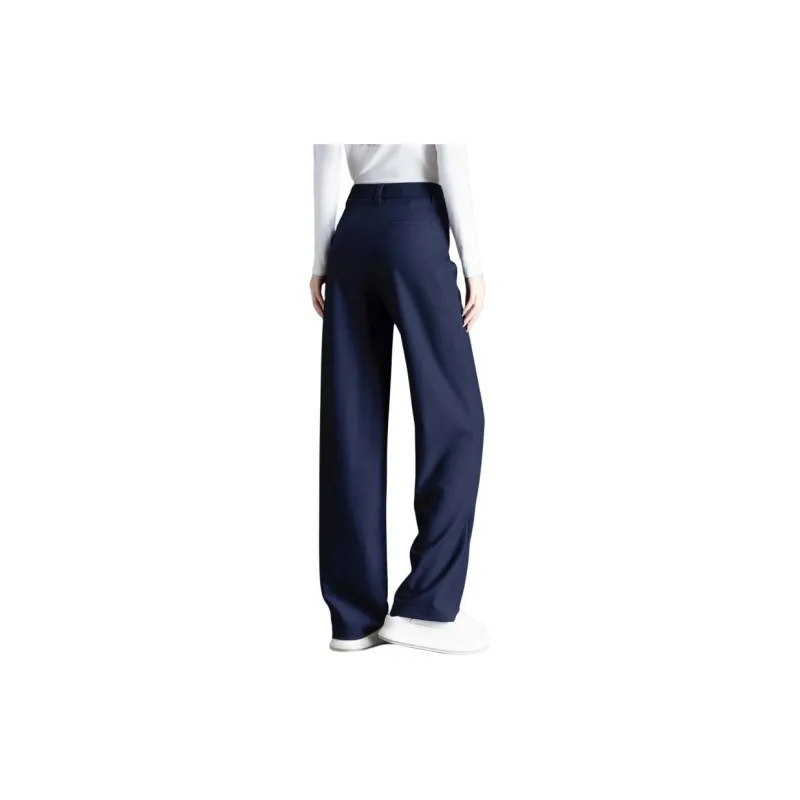 You Cow Me Pants Casual Pants Women's Navy Blue-1