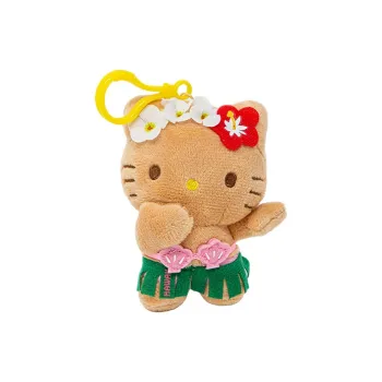 Sanrio Hello Kitty Hawaii Collection Black Suede Skirt Dolls Plush Pendant 10. 16cm Height
