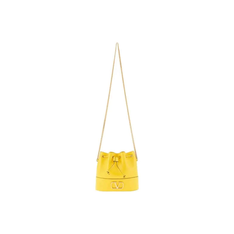 Valentino GARAVANI Sheepskin Bucket Bags Crossbody Bag, Shoulder Bag Mini Women's Yellow-2