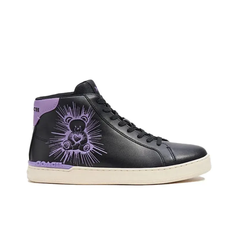 COACH Clip High Top Skateboard Shoes Men's Black-1