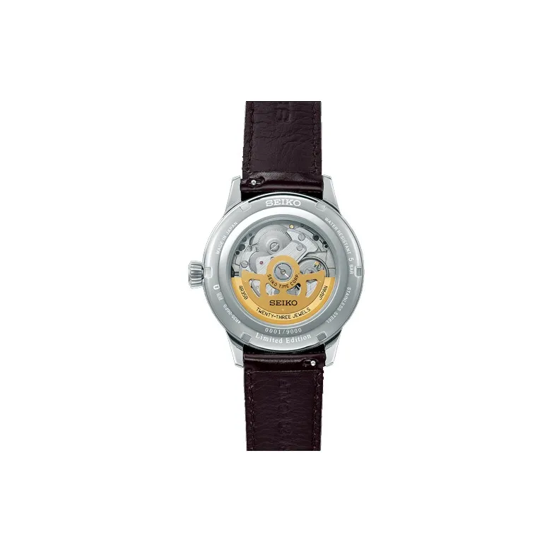 SEIKO Automatic Mechanical Movement Leather Strap Watch Unisex Blue Dial-1