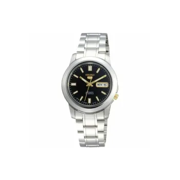 SEIKO Automatic Mechanical Movement Stainless Steel Strap Watch 38mm Men's Watches Black Dial