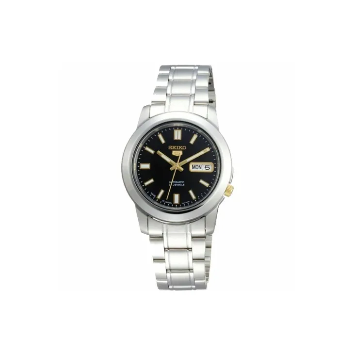 SEIKO Automatic Mechanical Movement Stainless Steel Strap Watch 38mm Men's Watches Black Dial-0