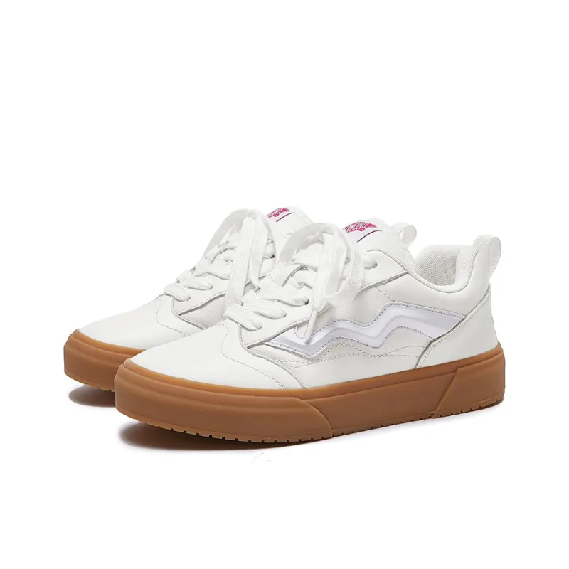 MASONONCE Puffy Shoes Anti Slip Wear Resistant Low Top Skateboard Shoes Unisex White-2