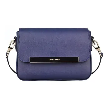 LONGCHAMP Leather Small Square Bag Shoulder Bag Crossbody Bag Small Size Women's Marine Blue