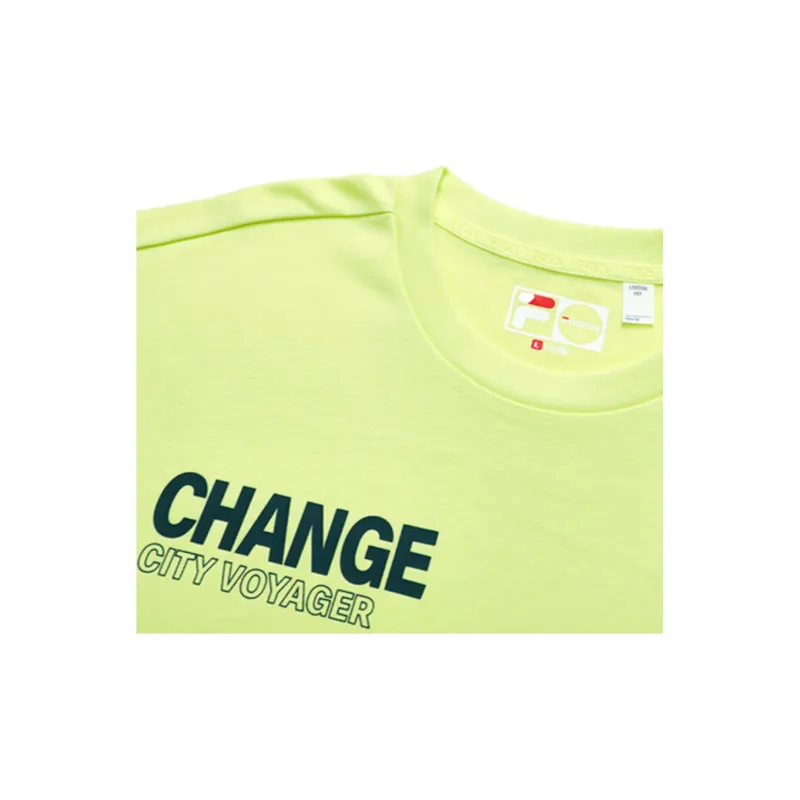 FILA FUSION STREET SPORT T Shirt Men's Bright Huang Green-2