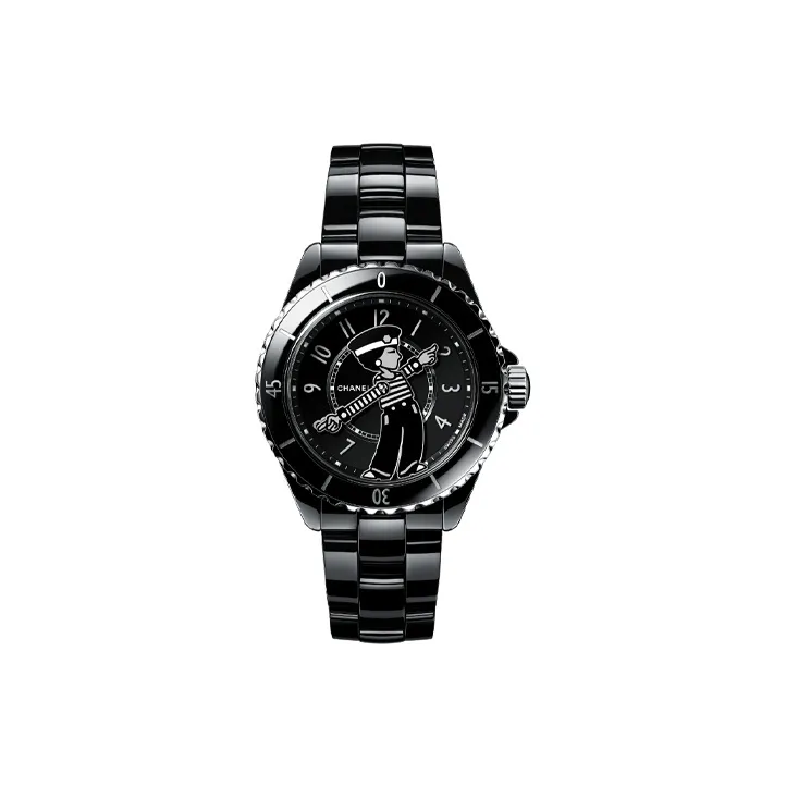 CHANEL J12 Collection Wrist Watch Automatic Mechanical Movement Ceramic Strap 38mm Black Dial Women's Watch-0