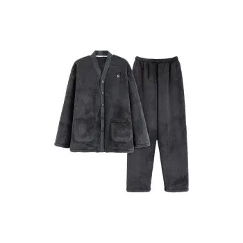 The Story Of The Flower Season Pajama Set Men's Gray
