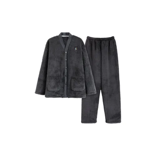 The Story Of The Flower Season Pajama Set Men's Gray