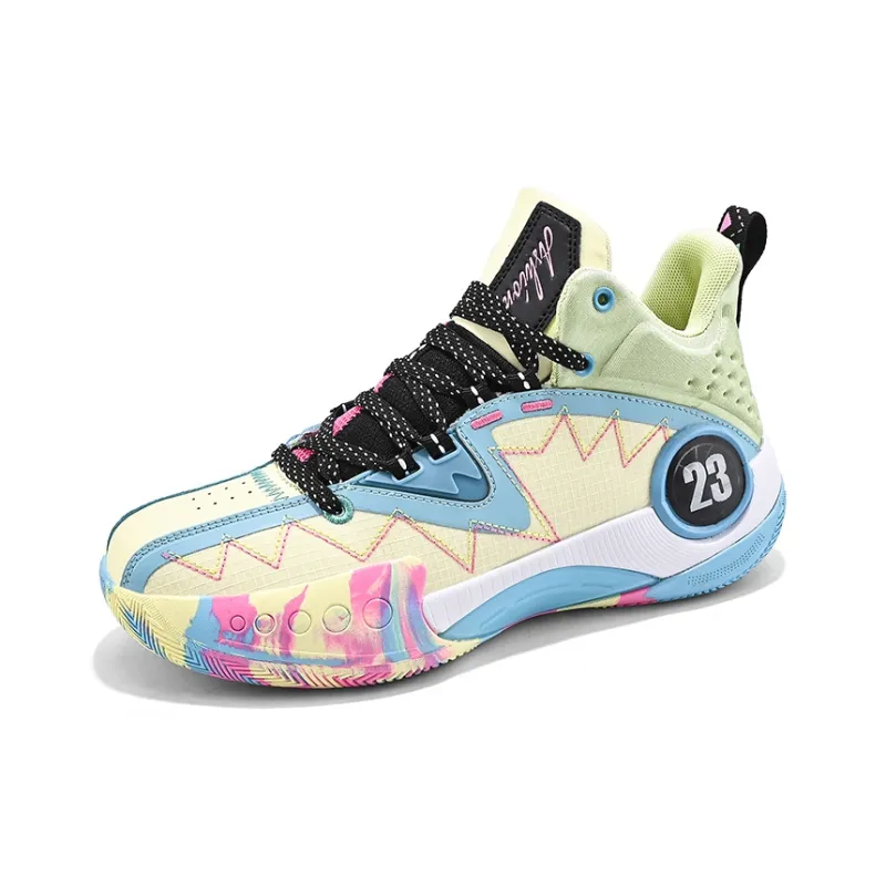 QIUTEXIONG Cushioning, Slip Resistant, Abrasion Resistant, Support, Rebound High Top Basketball Shoes Unisex-7