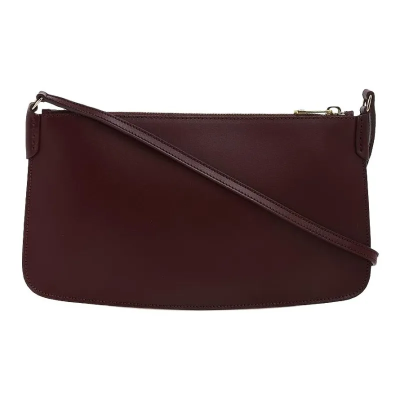 A.P.C Calfskin Shoulder Bag, Crossbody Bag Women's Burgundy-3