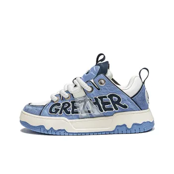 GREZHER Support Abrasion Resistant Lightweight Slip Resistant Low Top Skateboard Shoes Unisex Carolina Blue