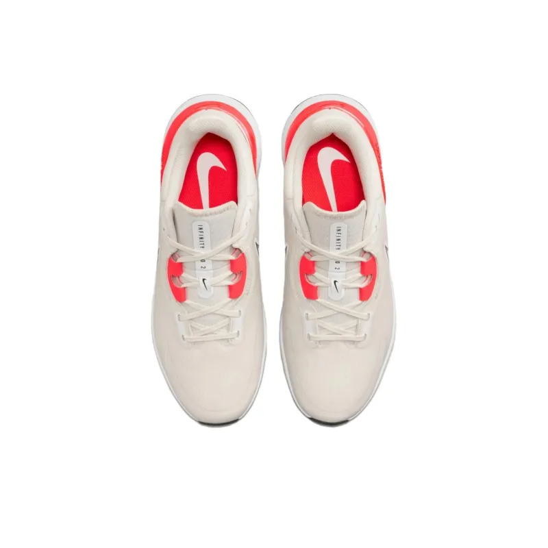 Nike React Infinity Pro 2 Anti Slip Wear Resistant Low Top Golf Shoes Men White Red-3