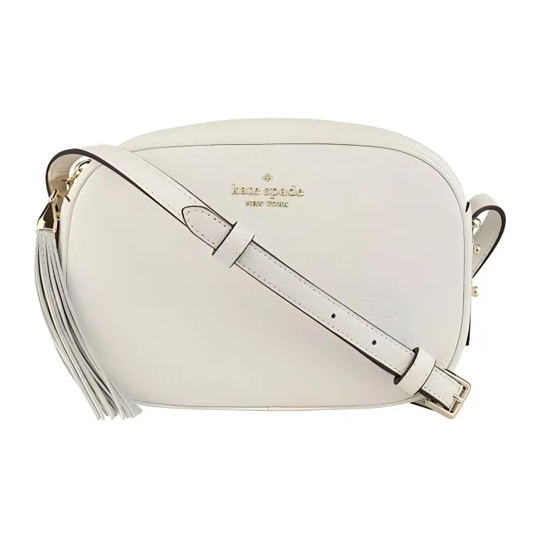 Kate Spade Kate Kourtney Litchi Grain Leather Camera Bags Crossbody Bags Small Size Women's White-0
